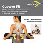 Buy now Adjustable Back Brace with 5-to-1 Compression Pulley System for Lumbar Support & Back Pain - Immediate Relief from Sciatica, Scoliosis, Bulging/Herniated Disc - Lightweight/Breathable, X-Large at indiglob india