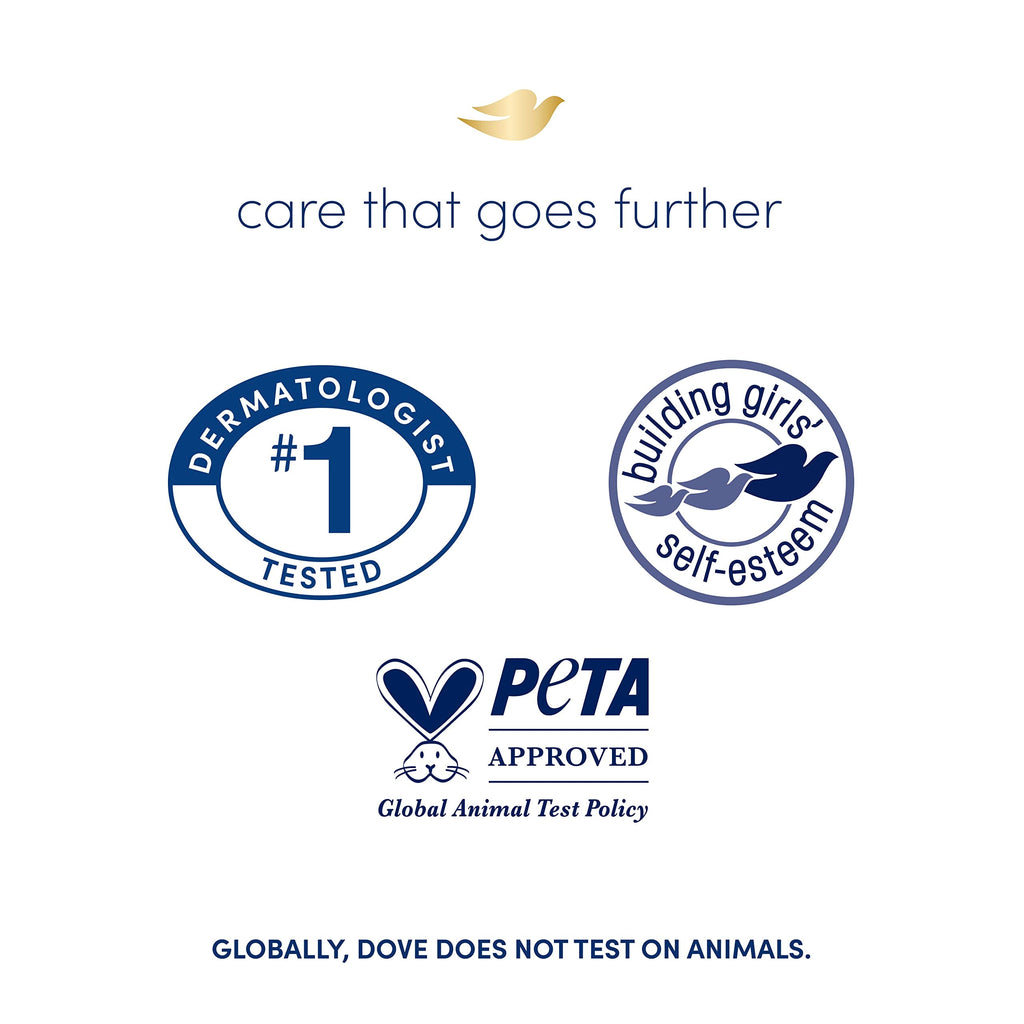 Dove Beauty Bar Soap Original, Pack of 3, dermatologist tested, PETA approved, promotes self-esteem, cruelty-free.