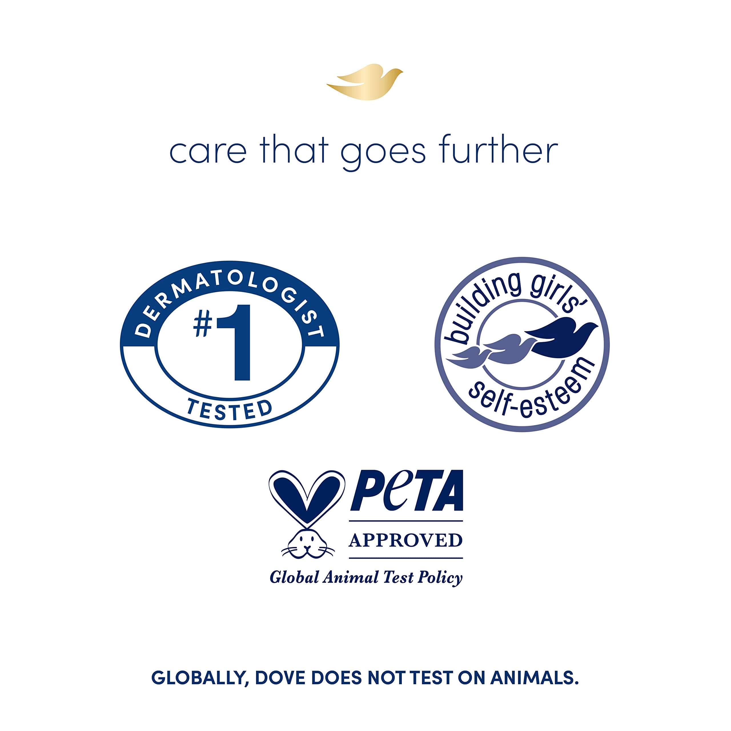 Dove Beauty Bar Soap Original, Pack of 3, dermatologist tested, PETA approved, promotes self-esteem, cruelty-free.