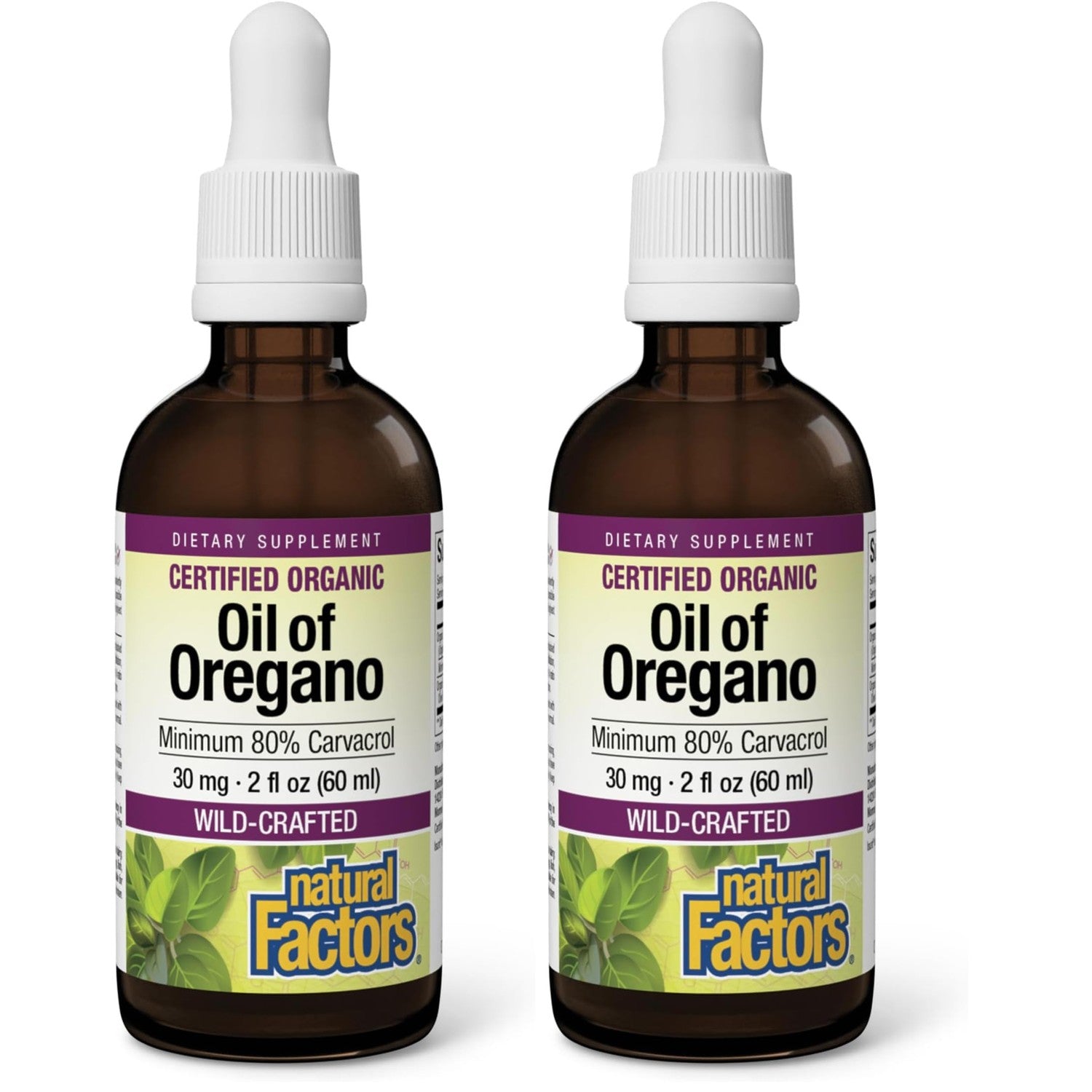 Natural Factors Oil of Oregano - Liquid Antioxidant Support Supplement for Immune Support - Easy Swallow Health Supplement with Non-GMO & Gluten-Free Formula - 2 fl oz (375 Servings)