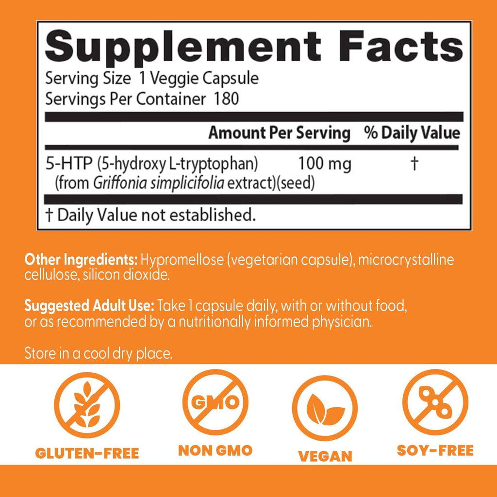 Buy now Doctors Best 5-HTP, Supports Mental & Emotional Well-Being, Non-GMO, Gluten Free, Soy Free, Vegan 180 Veggie Caps at indiglob india