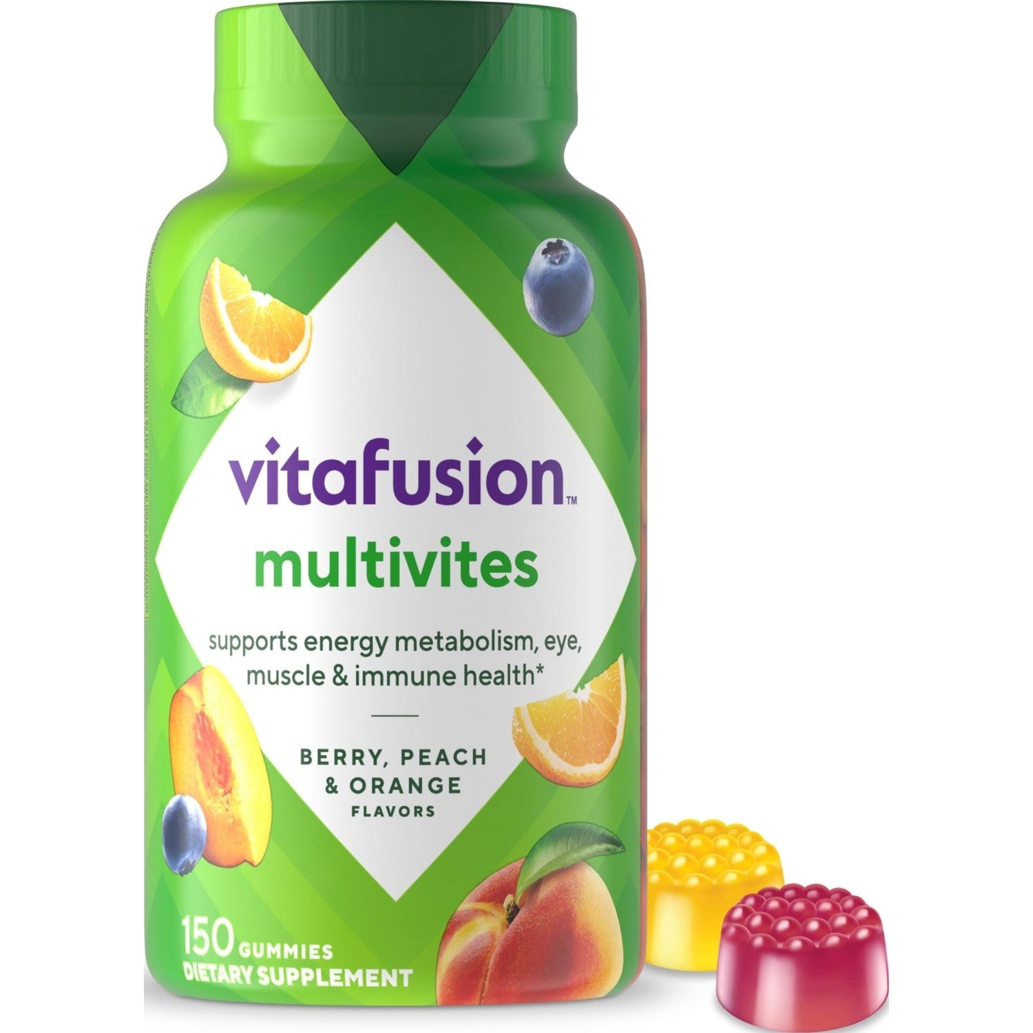 Vitafusion Multivitamin Gummies | 120 Adult Gummy Vitamins | for Men & Women | Assorted Fruit Flavors | Gluten and Dairy-Free Supplement