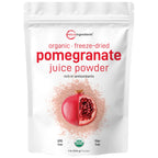 Organic Pomegranate Juice Powder, 1 Pound | 100% Natural Fruit Powder | Freeze Dried & Cold Pressed | No Sugar & Additives | Great Flavor for Drinks, Smoothie, & Beverages | Non-GMO & Vegan Friendly
