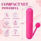 Mini Bullet Vibrator Sex Toys for G Spot Nipple Anal Clitoral Stimulation - 10 Powerful Modes, Wearable Finger Vibrator, Waterproof Soft Silicone,USB Rechargeable Vibration Massager for Women Pleasure