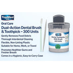 Buy now TOPMED ETS Oral Care Dental Brush Teeth Pick Plastic Teeth Floss Toothpick, Interdental Brush (300 Count 1 Box) at indiglob india