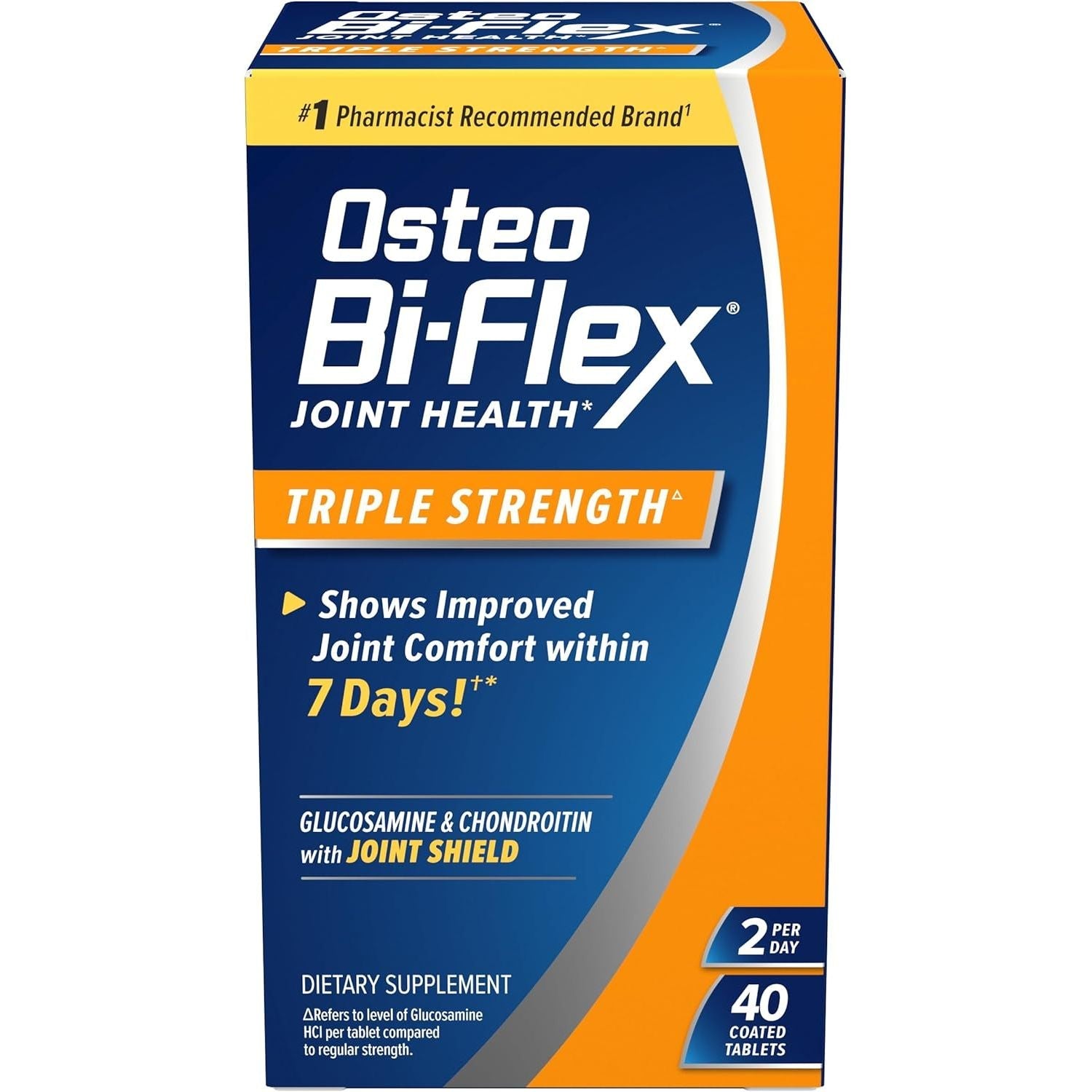 Buy now Osteo Bi-Flex Triple Strength(5), Glucosamine Chondroitin with Vitamin C Joint Health Supplement, Coated Tablets, 120 Count 40 Count (Pack of 1) at indiglob india