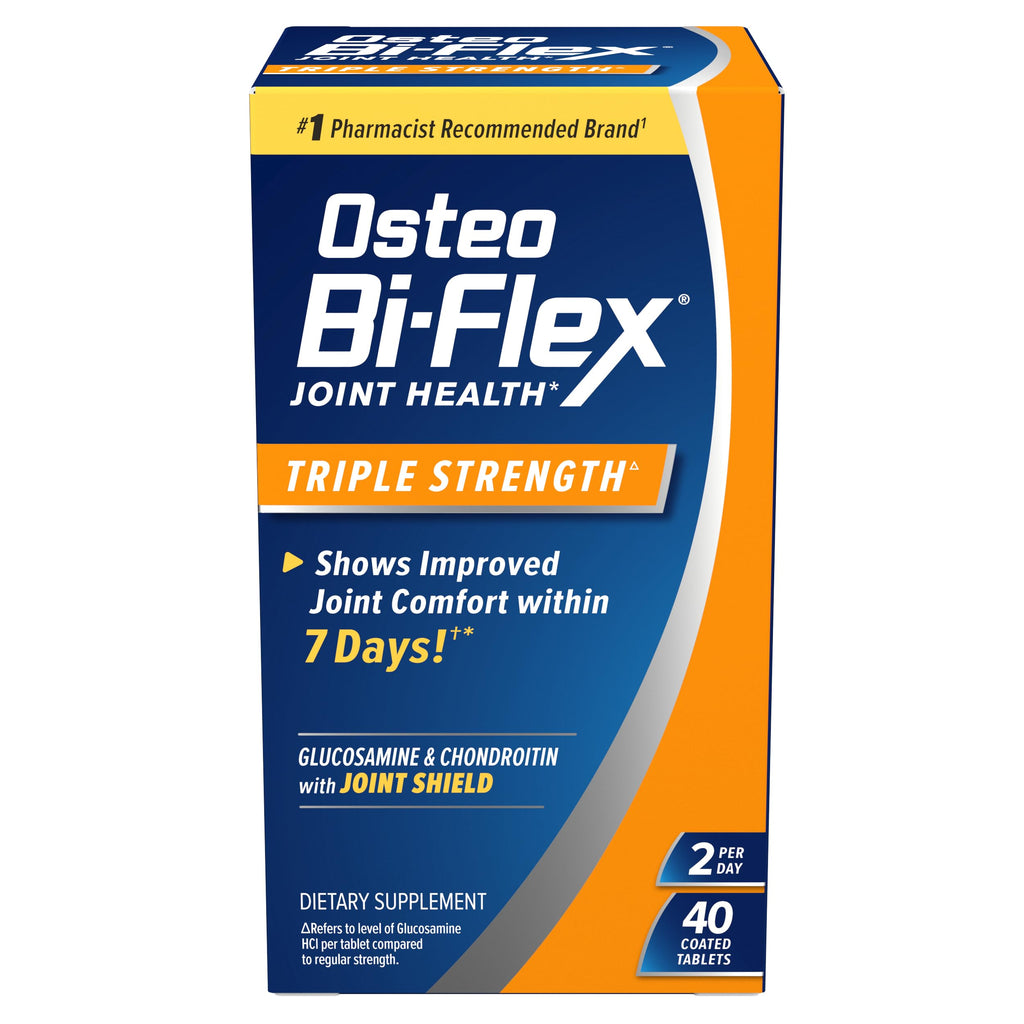 Osteo Bi-Flex Triple Strength Glucosamine Chondroitin Supplement, 120 Count | Improve Joint Function, Strength, Flexibility, Mobility, 120 Coated Tablets