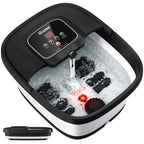 HOSPAN Collapsible Foot Spa, Foot Bath Massager with Heat, Bubble & Massage | 8 Shiatsu Rollers, 95°F-118°F Temp Control, Red Light, Handle, Space-Saving Collapsible Design, for Stress Relief