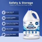 (6 Gallons) Ultra Germicidal Liquid Bleach - For Laundry, Disinfecting, Sanitizing, Deodorizing, Mold & Mildew Stain Remover - 1 Gallon Jugs