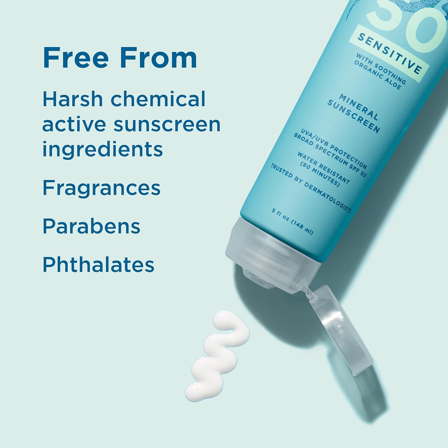 Buy now BLUE LIZARD Sensitive Mineral Sunscreen with Zinc Oxide 50+ Water Resistant UVAUVB Protection with Smart Cap Technology Fragrance Free, Sensitve, SPF 50 - - Tube, Unscented, 5 Fl Oz at indiglob india