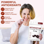 Astaxanthin 12mg Antioxidant Supplements, 240 Softgels