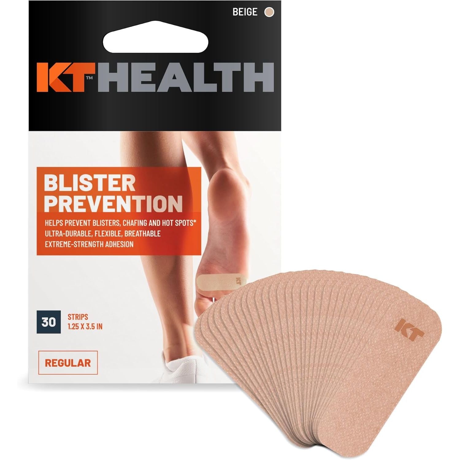 Buy now KT Health Blister Prevention Tape â€“ 30 Precut Strips for Blister Protection, Strong Adhesive, Dermatologist Tested, Ideal for Athletes and Active Lifestyles â€“ Black 3.5 Inches at indiglob india