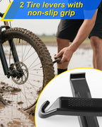 Bike Tire Repair Kit, Bicycle Inner Tube Patch Kit with 4 PCS Tire Repair Glue, 18 PCS Tube Patches & 2 PCS Tire Levers – Portable Case for Bicycle & Inflatable Tubes (Upgrade Suit)