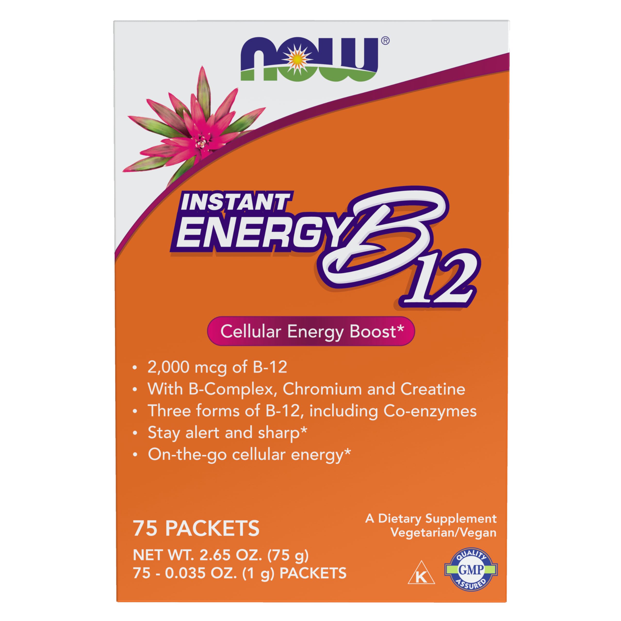 Buy now NOW Supplements, Instant Energy B-12 (2,000 mcg of B-12 per packet), Cellular Energy Boost*, 75 Packets at indiglob india