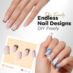 Modelones Short Almond Nail Tips, 360 pcs. Available in India for easy online ordering. Create endless nail designs!