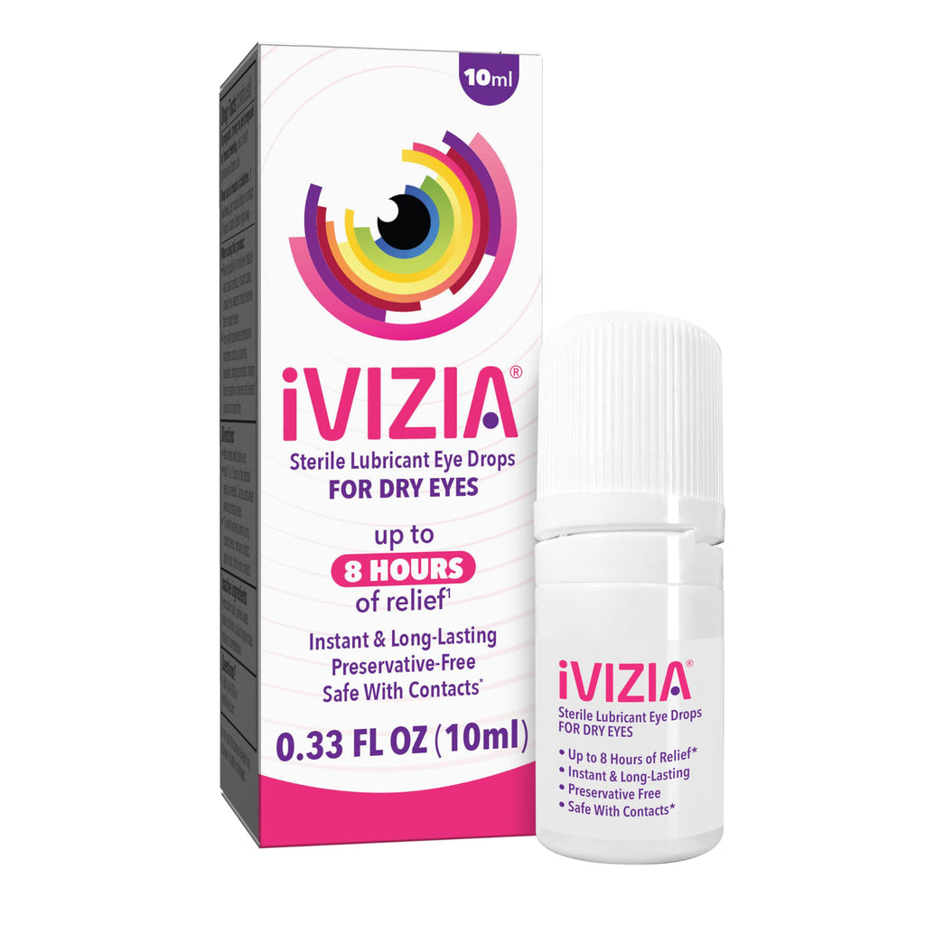 Buy now iVIZIA Sterile Lubricant Eye Drops for Dry Eyes, Preservative-Free, Moisturizing, Dry Eye Relief, Contact Lens Friendly, 0.16 fl oz Bottle Packaging May Vary 10ml at indiglob india