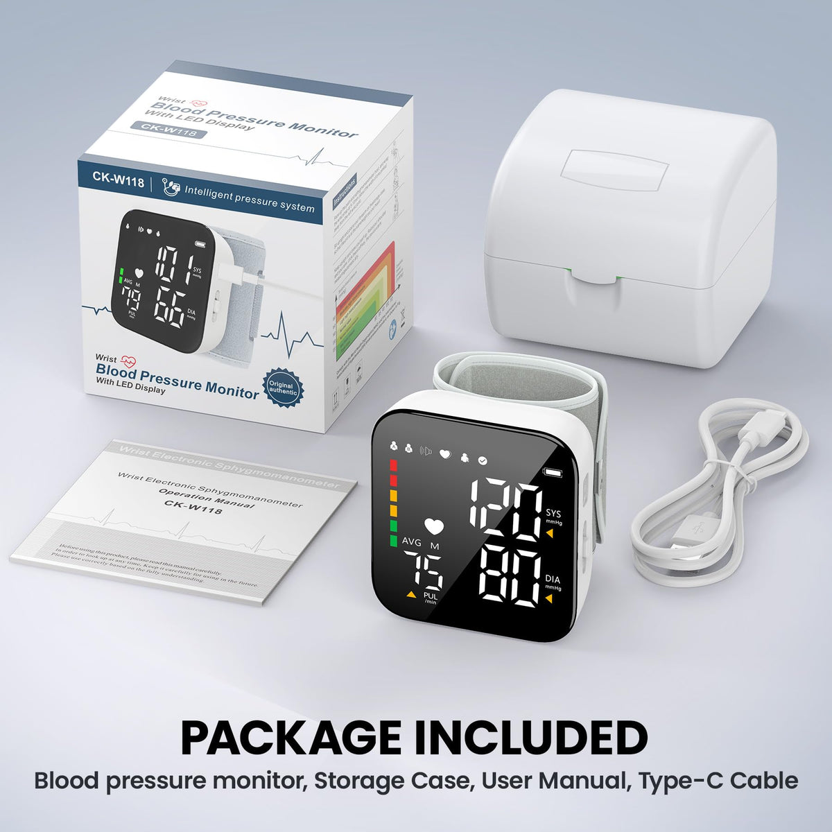 Blood Pressure Monitor Rechargeable 2x90 Memory Machine with Carrying Case
