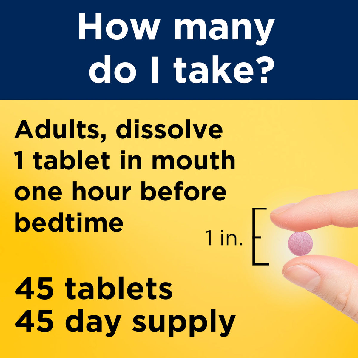 Nature Made Melatonin 10mg Fast Dissolve, Maximum Strength, 45 Tablets
