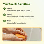 Japanese Persimmon Soap | Body Odor Bar - Old People Smell Cleanser, 2 Pack | Japanese persimmon soap cleans old people smell and body odor; gentle bar with mesh saver bag for fresh sensitive skin daily