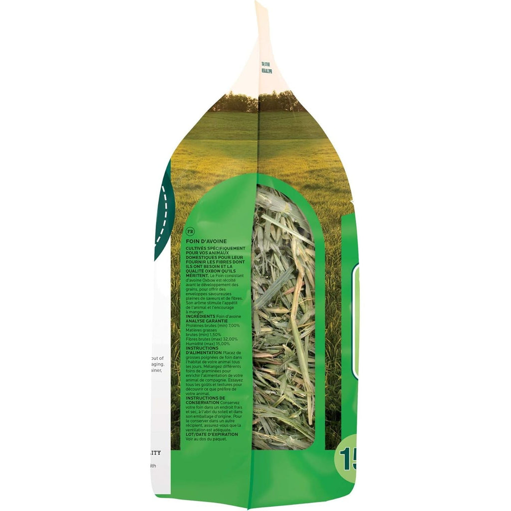 Buy now Oxbow Oat Hay, Rabbit & Guinea Pig Hay, High Fiber for Digestive Health, Grown in the USA, Veterinarian Recommended Small Pet Supplies, for Rabbits, Guinea Pigs, & Chinchillas, 15 oz. at indiglob india