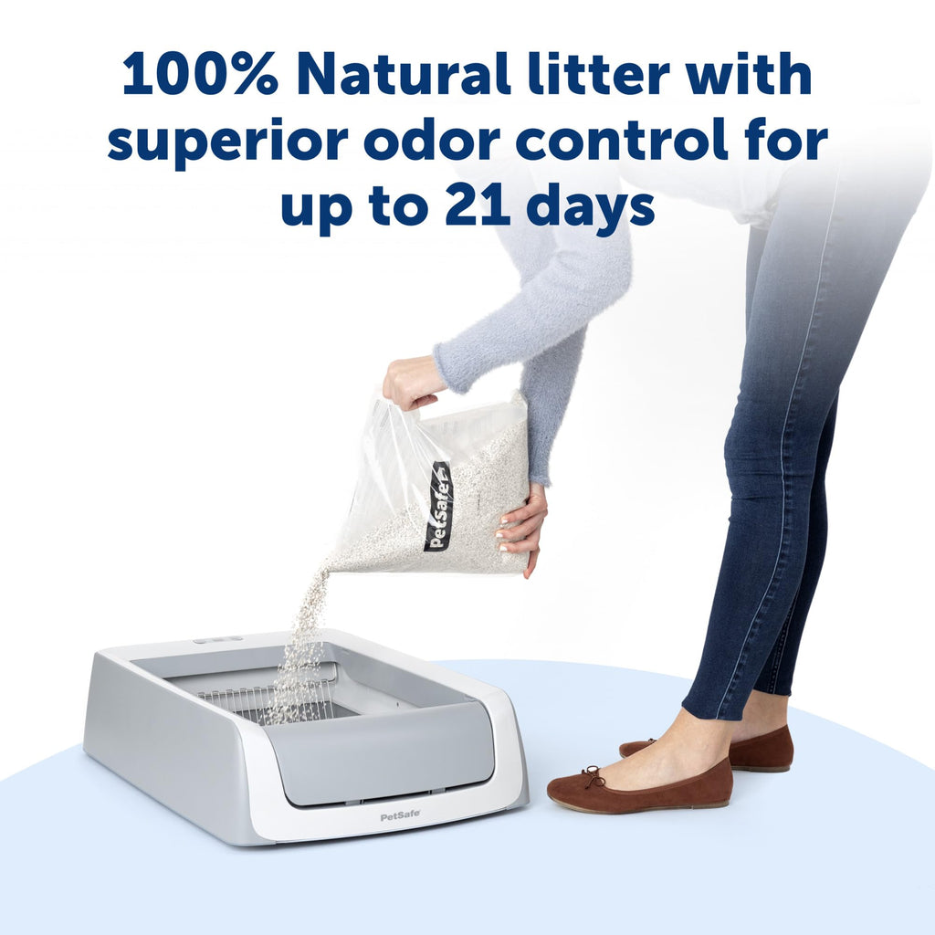 Buy now PetSafe ScoopFree Premium Natural Cat Litter - Eco-Friendly Long-Lasting Litter - High Absorbency & Low-Tracking Design - Non-Clumping Pebbles - 4.2 lb Bag - 2 Pack at indiglob india