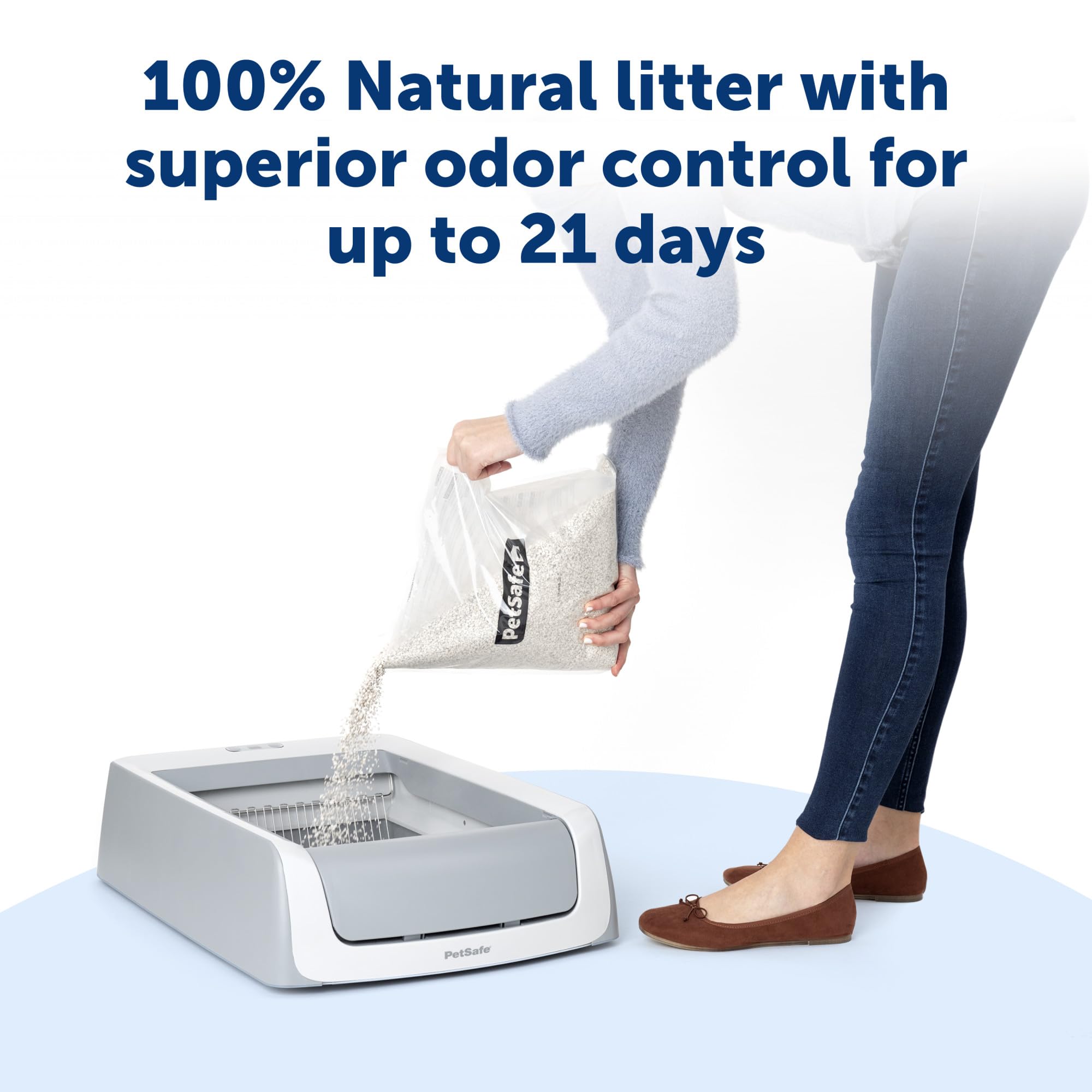 Buy now PetSafe ScoopFree Premium Natural Cat Litter - Eco-Friendly Long-Lasting Litter - High Absorbency & Low-Tracking Design - Non-Clumping Pebbles - 4.2 lb Bag - 2 Pack at indiglob india