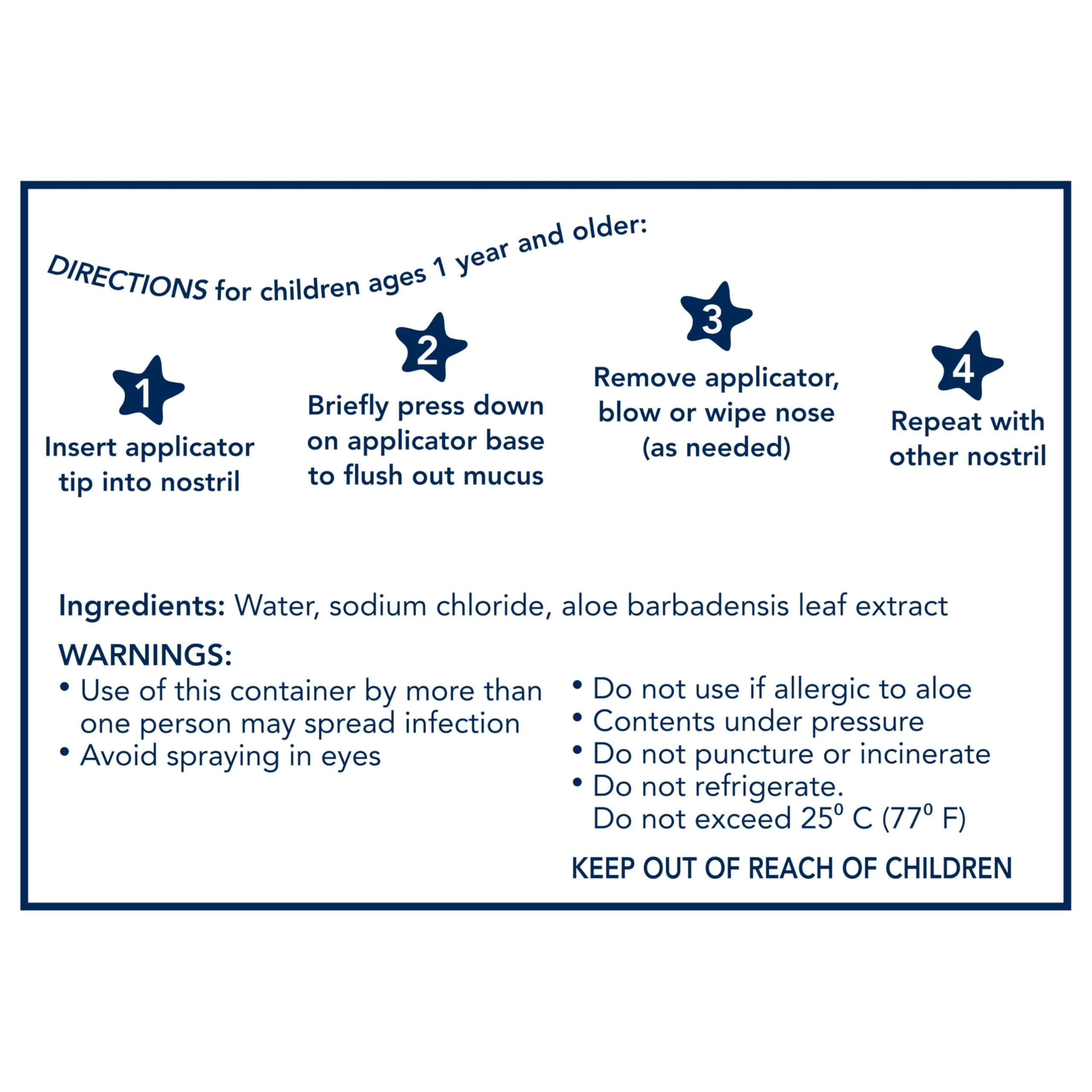 Buy now Vicks Sinex, Children's Saline Nasal Spray, Drug Free Ultra Fine Mist with Hint of Aloe, Ages 1+, Fast Everyday Stuffy Nose Relief for Kids, Clear Mucus from a Cold or Allergy, 5 OZ x 2 at indiglob india