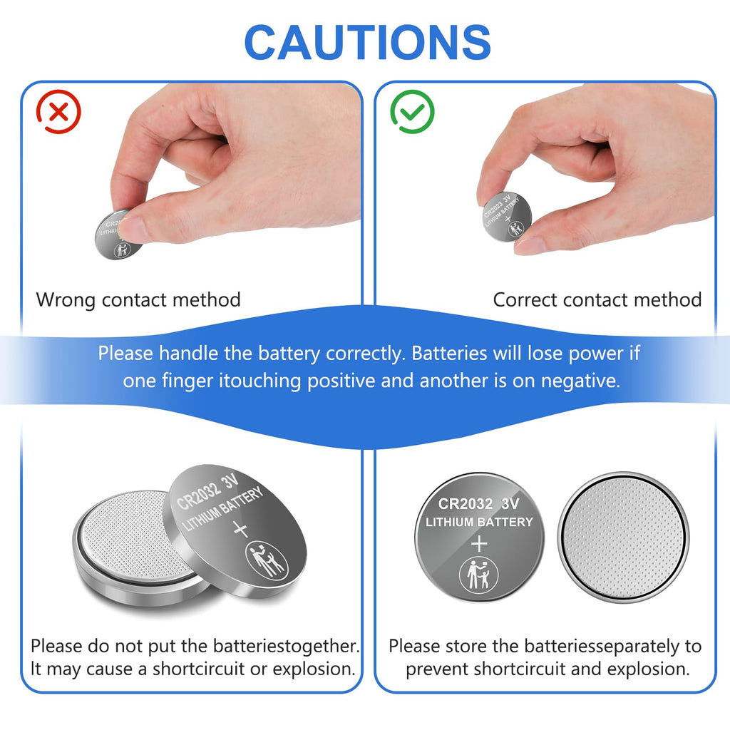3V CR2032 Batteries Lithium 12 Pack