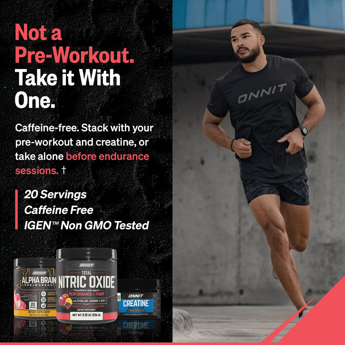 ONNIT Total Nitric Oxide Pre-Workout Powder, Harvest Fruit Punch, 20 SRV