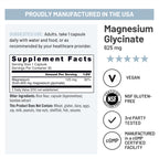 NatureWise Magnesium Glycinate 625 mg - High Absorption Chelated Magnesium Glycinate for Sleep, Relaxation, Muscle & Bones* - Gentle on Stomach, Vegan, Non-GMO - 30 Capsules[30-Day Supply]
