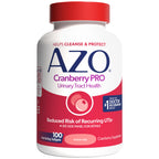 AZO Pro Strength Cranberry Supplement Pills for Women, 600mg, 100 Softgels | Made with Clinically Proven Pacran to Help Cleanse & Protect Urinary Tract Health Bladder Support*, Sugar-free, 50 Day Supply