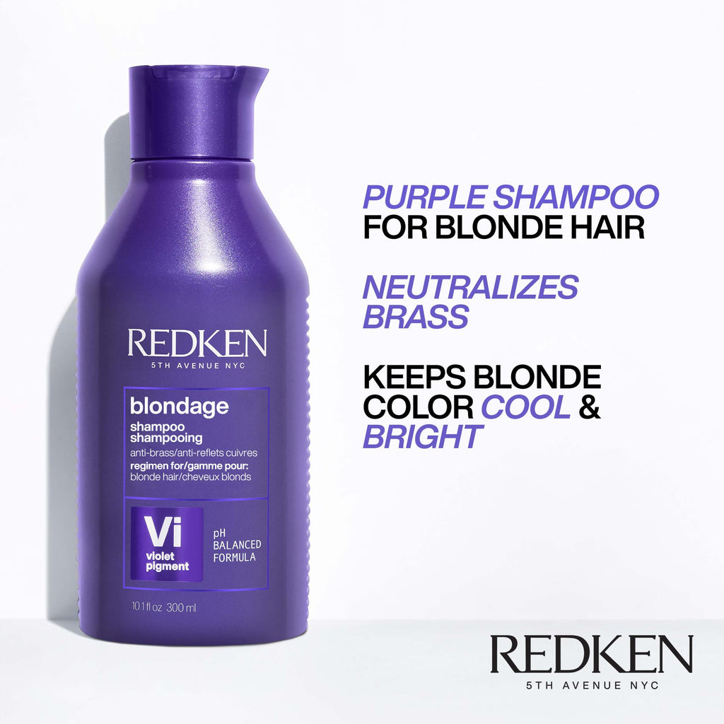 Redken Blondage Purple Shampoo – For Blonde Hair, 10.1 Fl Oz