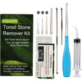 Buy now Airgoesinâ„¢ Upgraded Tonsil Stone Remover Tool, Blue, 5 Tips, Tonsillolith Pick Case + 1 Irrigator Fresh Breath Oral Rinse Blue at indiglob india