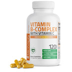 Bronson Vitamin B Complex with Vitamin C Vegetarian Capsules, 250 Count | Immune Health, Energy Support, Nervous System Support, Non-GMO, Soy-Free, Gluten-Free, Contains All B Vitamins