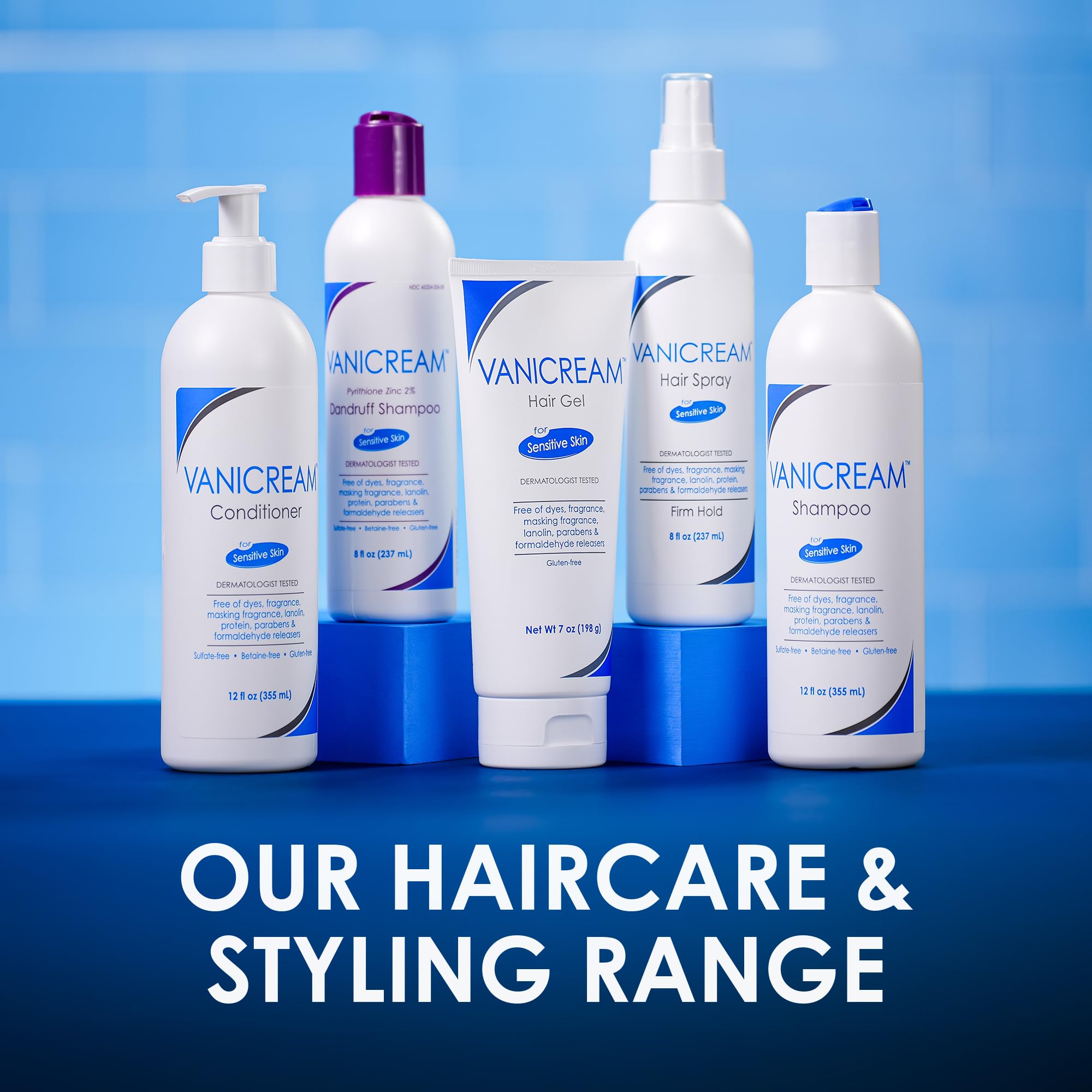 Vanicream Hair Gel, 7 Oz, Formulated without Common Irritants for Sensitive Skin, Styling Gel with Firm Hold & Non-Greasy Finish, Helps Control Static & Add Volume, Dermatologist Tested