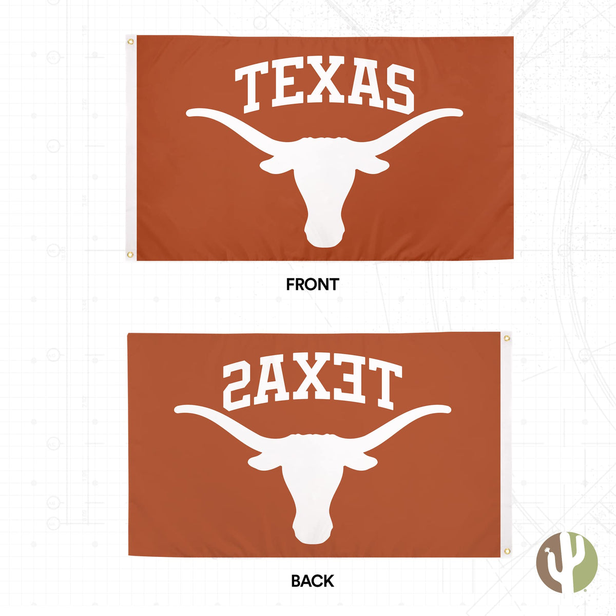 Desert Cactus University of Texas Austin Longhorns Flag 3x5 Outdoor (#4)