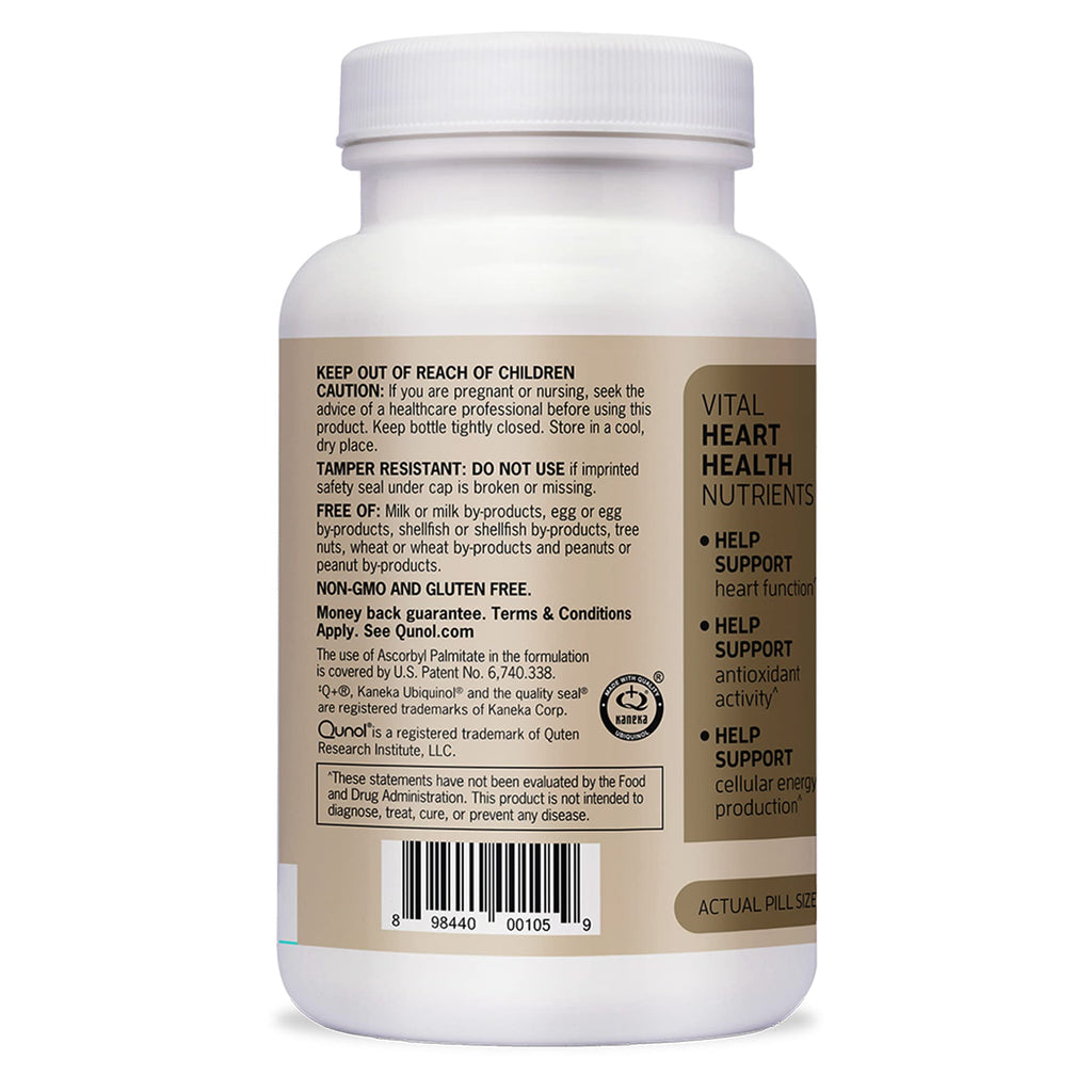 Qunol Ubiquinol 200mg + Omega-3 250mg, Extra Strength Antioxidant, 90ct | #1 Cardiologist Recommended Supplement for Heart Health, Coenzyme Q10 Supplement to support Vascular Health & Cellular Energy