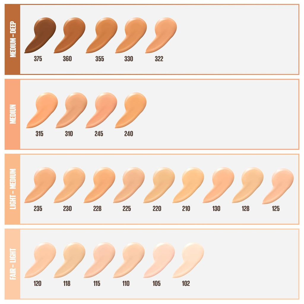 Buy now Maybelline Fit Me Dewy + Smooth Liquid Foundation Makeup, Fair Porcelain, 1 Count (Packaging May Vary) at indiglob india