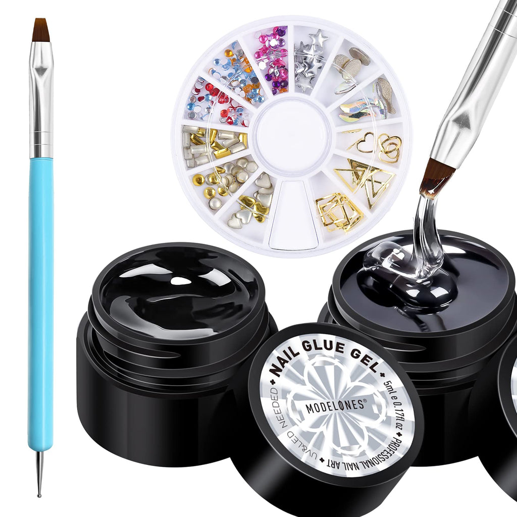 Premium imported Modelones Short Almond Nail Tips, 360 pieces, ideal for easy nail art with glue gel and accessories.