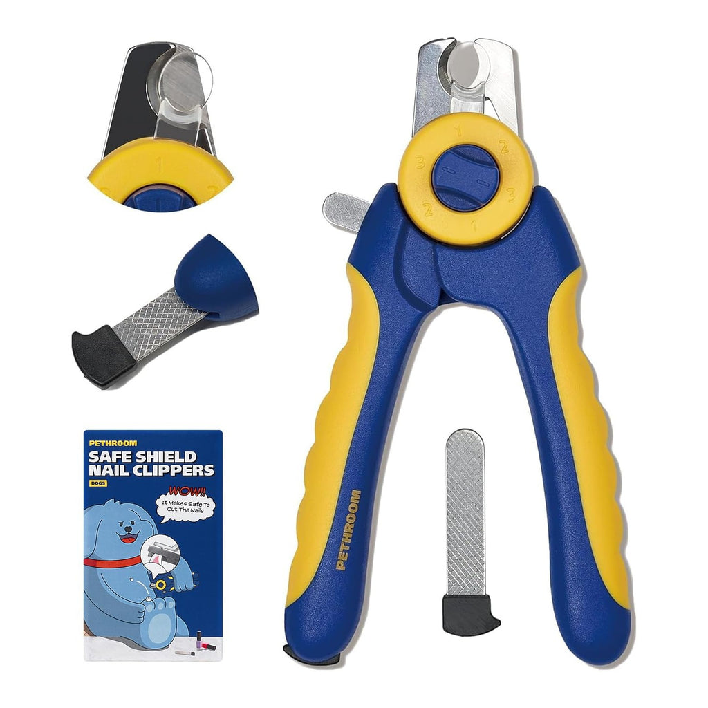 PETHROOM Professional Dog Nail Clipper with Safety Guard, Avoid Overcutting