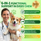 Cudory Flea and Tick Prevention for Dogs, 500 Dog Flea Treatment Chews
