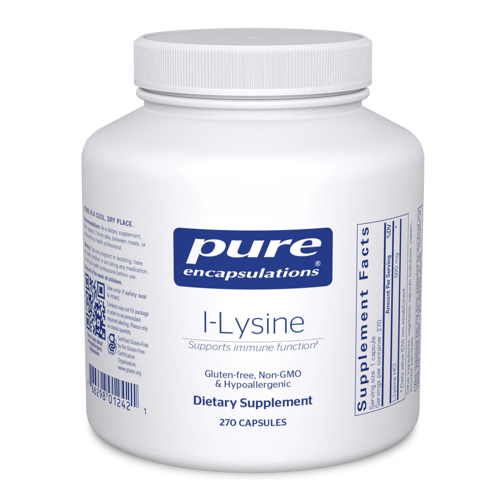 Pure Encapsulations L-Lysine, 90 Capsules | Essential Amino Acid Supplement for Immune Support, Gum Health, and Lip Health*
