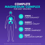 Magnesium Complex 2,150MG, High Absorption Capsules with Magnesium Glycinate, Citrate & Malate, Plus Vitamin B6, B2, Folate & Beet Root, Vegan, Non-GMO, No Artificial Additives, 90 Capsules