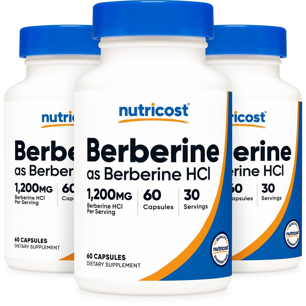 Nutricost Berberine HCl (1,200mg) 60 Capsules, 30 Servings | Gluten Free & GMO-Free