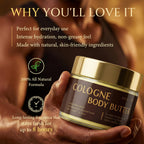 Men's Cologne Body Butter with Shea Butter, Long-Lasting Moisturizer