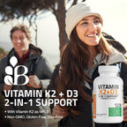 Buy now Bronson Vitamin K2 (MK7) with D3 Supplement Non-GMO Formula 5000 IU Vitamin D3 & 90 mcg K2 MK-7 Easy to Swallow D & K Complex, 250 Capsules at indiglob india