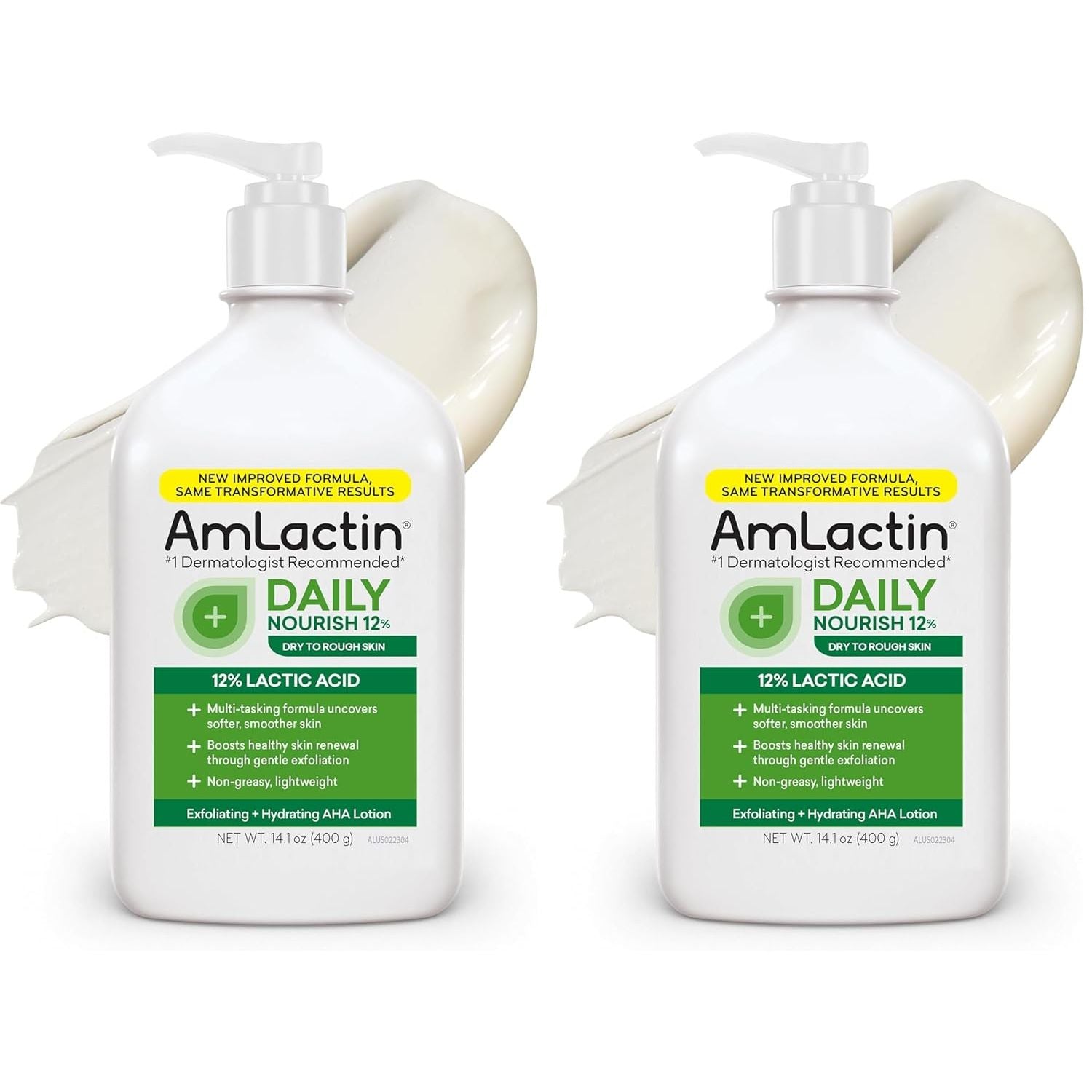 Buy now AmLactin Daily Moisturizing Lotion for Dry Skin, 7.9 oz Pump Bottles (Twin Pack), 2-in-1 Exfoliator-Body Lotion with 12% Lactic Acid, Dermatologist-Recommended (Packaging May Vary) 14.1 Fl Oz (Pack of 2) Lotion at indiglob india