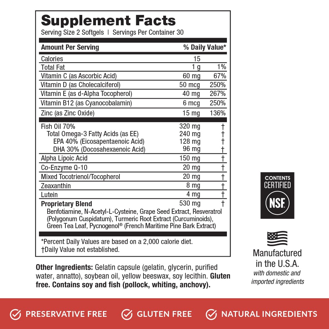 EyePromise DVS Eye Vitamin - 60 Softgels, 30-Day Supply