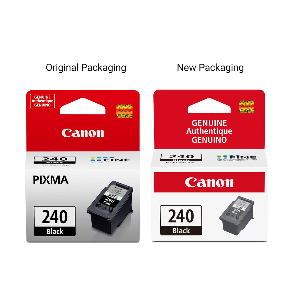 Canon PG-240 Genuine Black Ink Cartridge, Compatible with MG2120/3120/4120, MX512/432/472/372/392/522/532/452, MG2220/3220/4220/3520/3620, TS5120