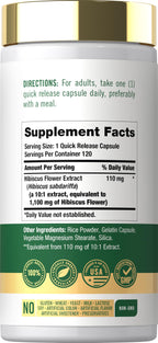 Carlyle Hibiscus Flower Extract | 120 Capsules